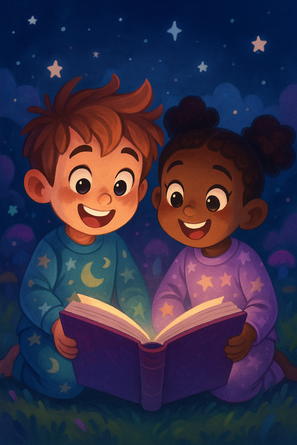 Children reading together